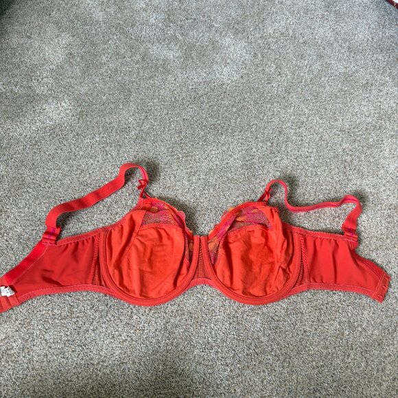 Prima Donna Bra UK 36G Orange Embroidered Flowers - Picture 10 of 10